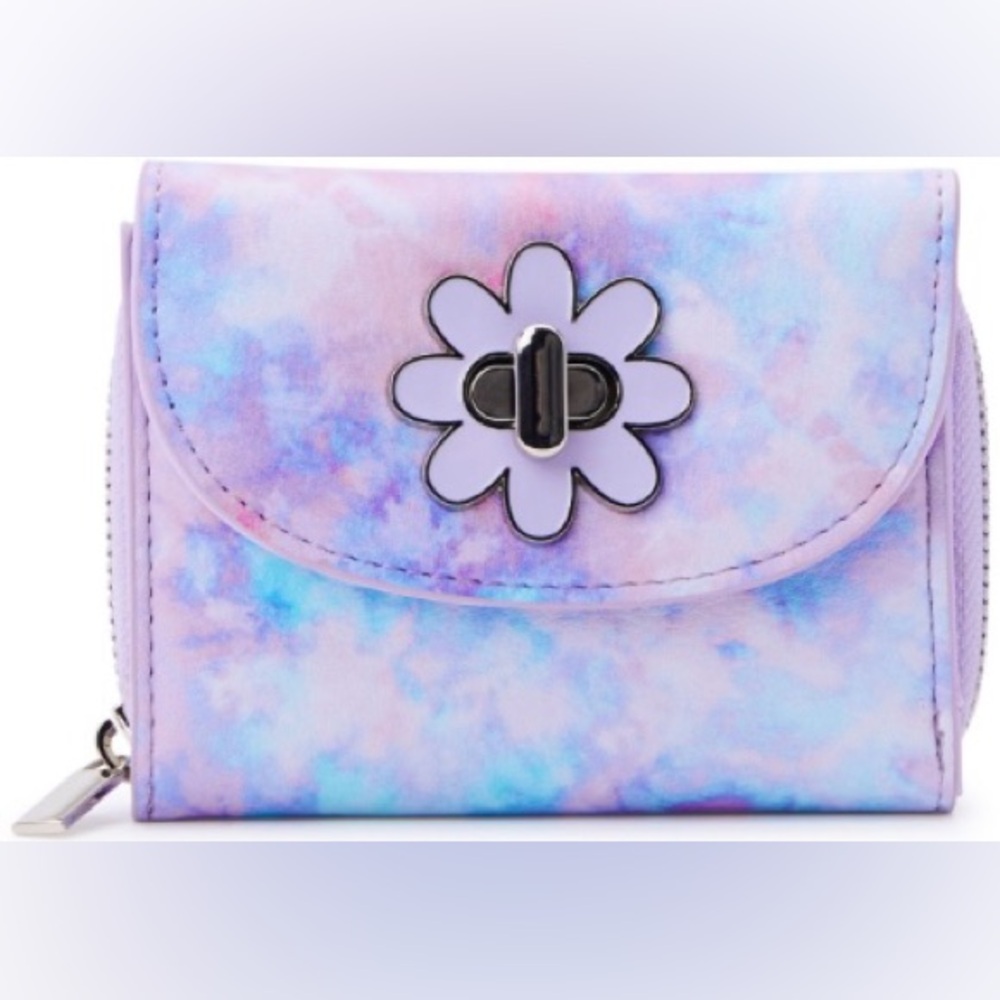 Pastel Tie Dye Bifold Turn-lock Wallet